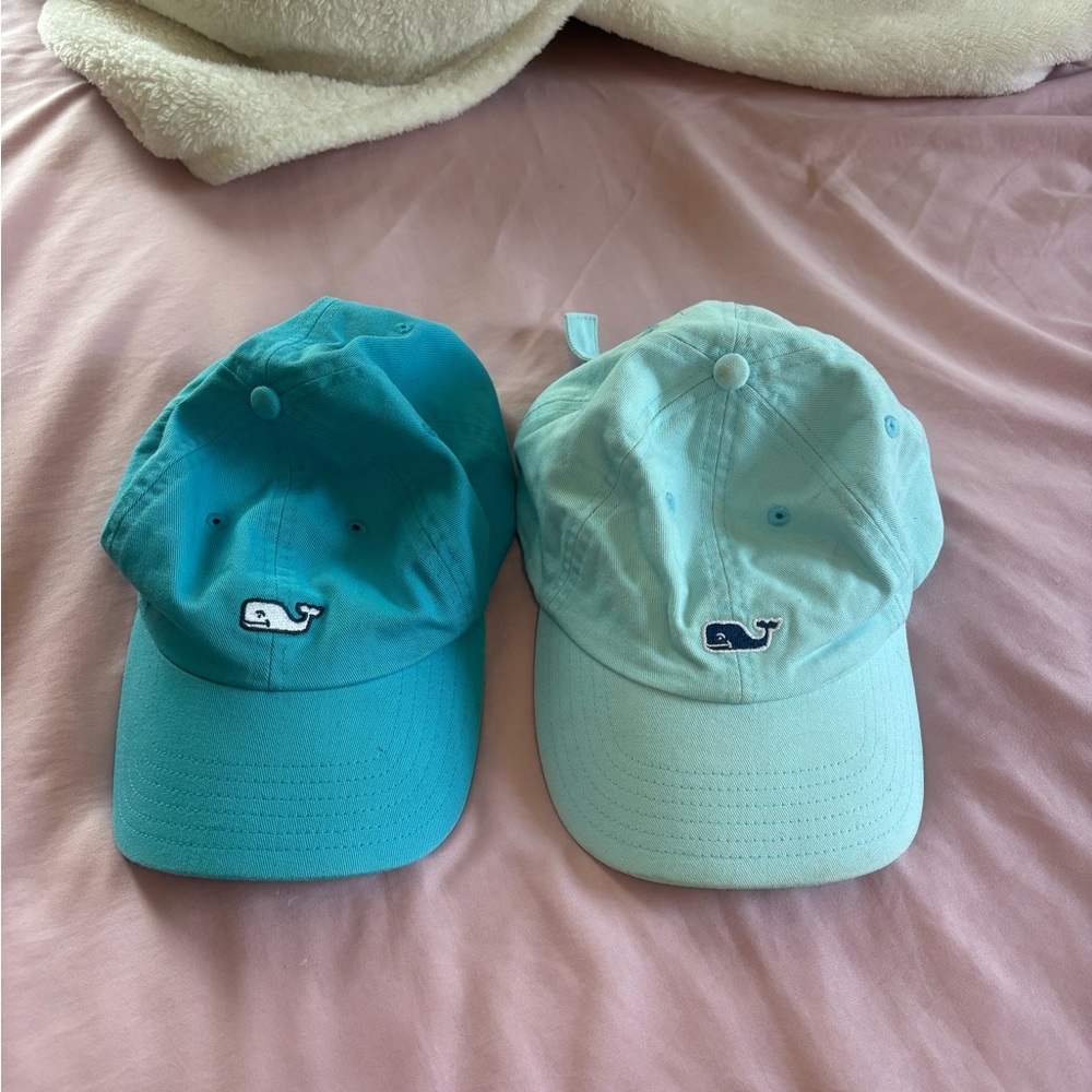 Vineyard Vines Teal and Light Teal Caps